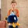 TOMY Mocchi-Mocchi Bob-Raupe 38 cm Blau
