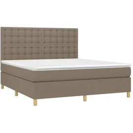 vidaXL Boxspringbett 180 x 200 cm Taupe