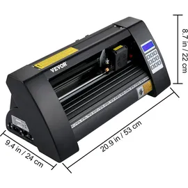 Vevor Vinyl Schneideplotter 375 mm, Folienschneider Max. Schnittbreite 285 mm, Plottermaschine Signmaster-Software, Plotter Windowskompatibel, Folienplotter Halbautomatisch Schnittpräzision ±0,001 mm