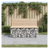 vidaXL Gartenbank aus Gabionen 103x70x65 cm Massivholz Kiefer