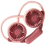 Tragbarer, Faltbarer, Per Usb Aufladbarer Nackenventilator Mit Freisprechfunktion, Mini-hängeventilator Für Büro Und Reisen, Taro-lila
