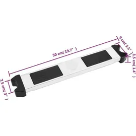 vidaXL Ersatzstufe Poolleiter silber 50x9x3,5 cm