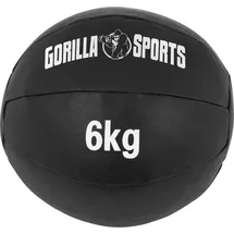 Gorilla Sports Medizinball Schwarz 29 cm