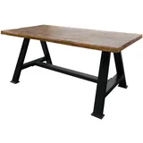 Massivmoebel24 Esstisch Altholz 160x90x76 mehrfarbig lackiert INDUSTRIAL #84