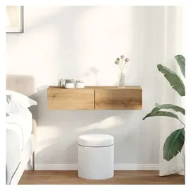 vidaXL Wandregal mit Schubladen 80 x 33 x 17 cm Braun