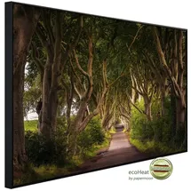 Papermoon Infrarotheizung Baumtunnel der dunklen Hecken, Matt-Effekt - bunt