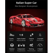 CaDA Bricks Bausatz MASTER Serie Italien Super Car 3236-tlg. C61043W