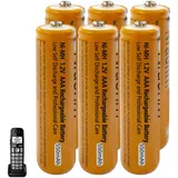 NI-MH Akku für Telefon Gigaset Mobilteil 1.2V 550mAh Akku AAA für Telefon, 6 Stück Wiederaufladbare Batterien AAA für Panosonic Schnurlos Telefone