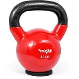 Yes4All K23E Kettlebell aus Gusseisen mit Vinylbeschichtung und Gummifuß, 13.6 kg