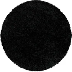 Hochflor-Teppich AYYILDIZ TEPPICHE "SYDNEY 3000", schwarz, H:50mm Ø:200cm, Polypropylen (PP), Teppiche