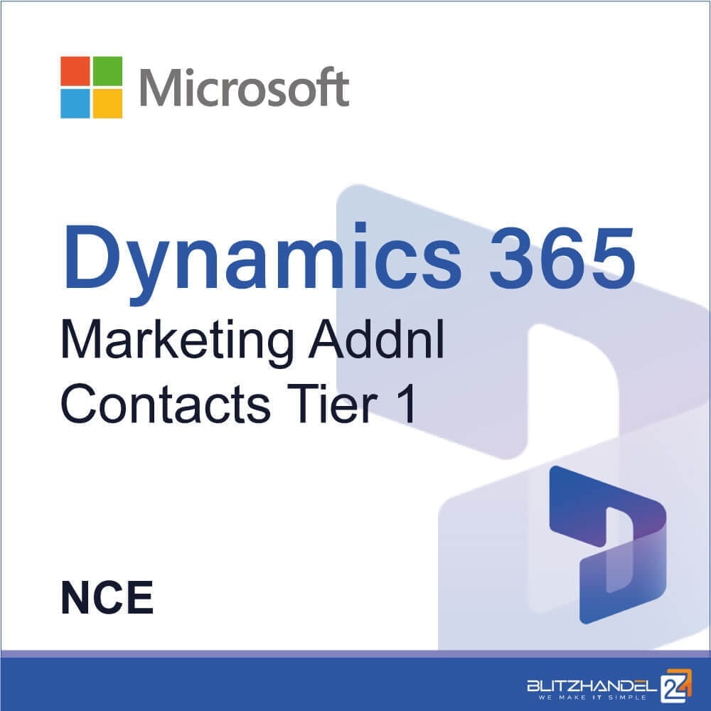 Dynamics 365 Marketing Addnl Contacts Tier 1 (NCE)