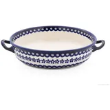 BUNZLAUER KERAMIK Auflaufform Bunzlauer Keramik große runde 1,7L Auflaufform 26,4x6,7cm Dekor 166a,