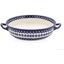 BUNZLAUER KERAMIK Auflaufform Bunzlauer Keramik große runde 1,7L Auflaufform 26,4x6,7cm Dekor 166a,