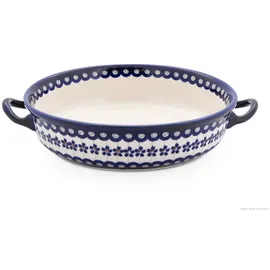 BUNZLAUER KERAMIK Auflaufform Bunzlauer Keramik große runde 1,7L Auflaufform 26,4x6,7cm Dekor 166a,