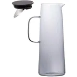 Intirilife Karaffe Kanne aus Glas Wasser Krug in 1.7 Liter Grau | Gr.: onesize