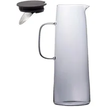 Intirilife Karaffe Kanne aus Glas Wasser Krug in 1.7 Liter Grau | Gr.: onesize