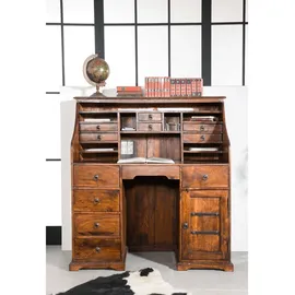 MASSIVMOEBEL24.DE Sekretär Akazie 128x58x138 honig lackiert Oxford #0516