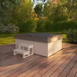 Home Deluxe Outdoor Whirlpool NIMBUS DELUXE inkl. Treppe und Thermoabdeckung für 2 Personen