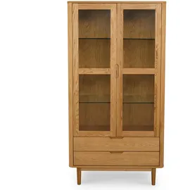 Furnhouse Vitrine 100 x 45 x 190 cm Braun