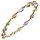 Jobo Goldarmband Gelbgold/Roségold/Weißgold 19 cm