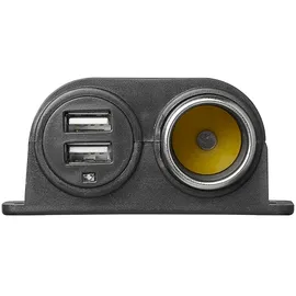 PRO PLUS Aufbau-Zigarettenanzündersteckdose, 2x USB-A, 12V/24V