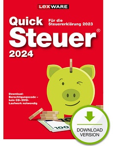 LEXWARE QuickSteuer 2024 (für das Steuerjahr 2023) Software Vollversion (Download-Link)