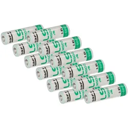 12x Saft Lithium 3,6V Batterie LS 14500 AA - Zelle