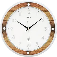 AMS Funkwanduhr AMS "F5565", braun, Wanduhren, Damen, B/H/L: 4cm,