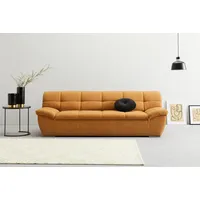 DOMO collection 3-Sitzer DOMO COLLECTION "Lagoa, moderne Sitzheftung, bequem und komfortabel", gold, B:232cm H:76cm T:96cm, Sofas, frei im Raum stellbar, in großer Farbauswahl