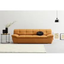 DOMO collection 3-Sitzer DOMO COLLECTION "Lagoa, moderne Sitzheftung, bequem und komfortabel", gold, B:232cm H:76cm T:96cm, Sofas, frei im Raum stellbar, in großer Farbauswahl