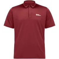 Jack Wolfskin Delgami Kurzarm-poloshirt - Deep Ruby - M