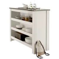 furn.design Barschrank Stove 130 x 106 cm Weiß