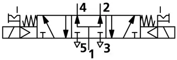5/3-Wegeventil, elektropneumatisch, Mitte belüftet, G 3/8 (7040022300)