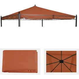 MCW Ersatzbezug für Dach Pergola Pavillon Calpe 4x4m ~ terracotta-braun