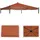 MCW Ersatzbezug für Dach Pergola Pavillon Calpe 4x4m ~ terracotta-braun