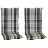 beo Gartenmöbel-Auflage D800  (Hochlehner, 2 Stk., L x B x H: 120 x 48 x 8 cm, Dralon, Polyester, Grau/Hellgrün)