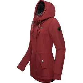 Ragwear Damen, Übergangsjacke Funktionsjacke Softshelljacke wasserabweisend mit Kapuze Monadde Softshell Red Gr. XL - XL