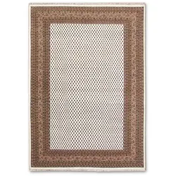 Orientteppich Mir Boteh Plain 60 x 90 cm Wolle Beige