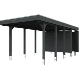 SKANHOLZ Carport Friesland Set 2 Schiefergrau 314 x 708 cm