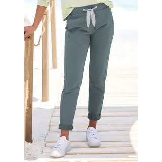 ELBSAND Sweathose, mit Logodruck hinten, Jogginghose mit Kordelzug und Taschen, blau