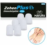 ZehenPlus Zehenschutz Silikon Zehenkappen Zehenschoner, Zehenschutzkappen Zehenschutzkappe, Kappe Zehenhauben Zehen Polster [6er Set]