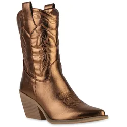 Damen Cowboystiefel in Bronze