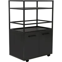 trendteam Barwagen Mosaik 60 x 94 x 40 cm Schwarz