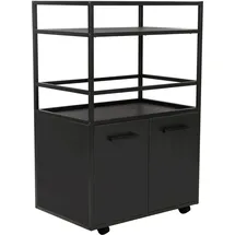 VCM Barwagen Mosaik 60 x 94 x 40 cm Schwarz
