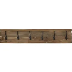 HSM Collection Wandgarderobe Natur Eisenbahnschwelle, 90x3,5x18 cm