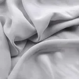 Vayliro 5m Chiffonstoff Breit 150 cm Chiffon Stoff Georgette Stoff Meterware Dekostoff Bekleidungsstoffe Stoffe zum Nähen Kostümstoff für DIY Basteln Kleidung Gardine Vorhang Tischdeko,Hellgrau