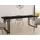 egen micha kliszczun Ausziehbarer Esstisch - Großer Tisch im Loft-Stil mit Schwarze Metallbeinen 140 bis 240 cm - Industrietisch für das Wohnzimmer - Spacesaver - Sch... - Schwarz