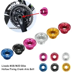 Lixada 1pc M18/M20 Fahrrad MTB Mountainbike Kurbel Bolzen Hohl Befestigung Kurbel Arm Bolzen Kappe Schraube Diameter 20mm schwarz