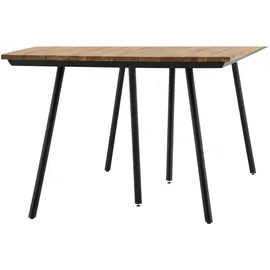 VCM Gartentisch 100 x 200 x 74 cm Schwarz/Braun