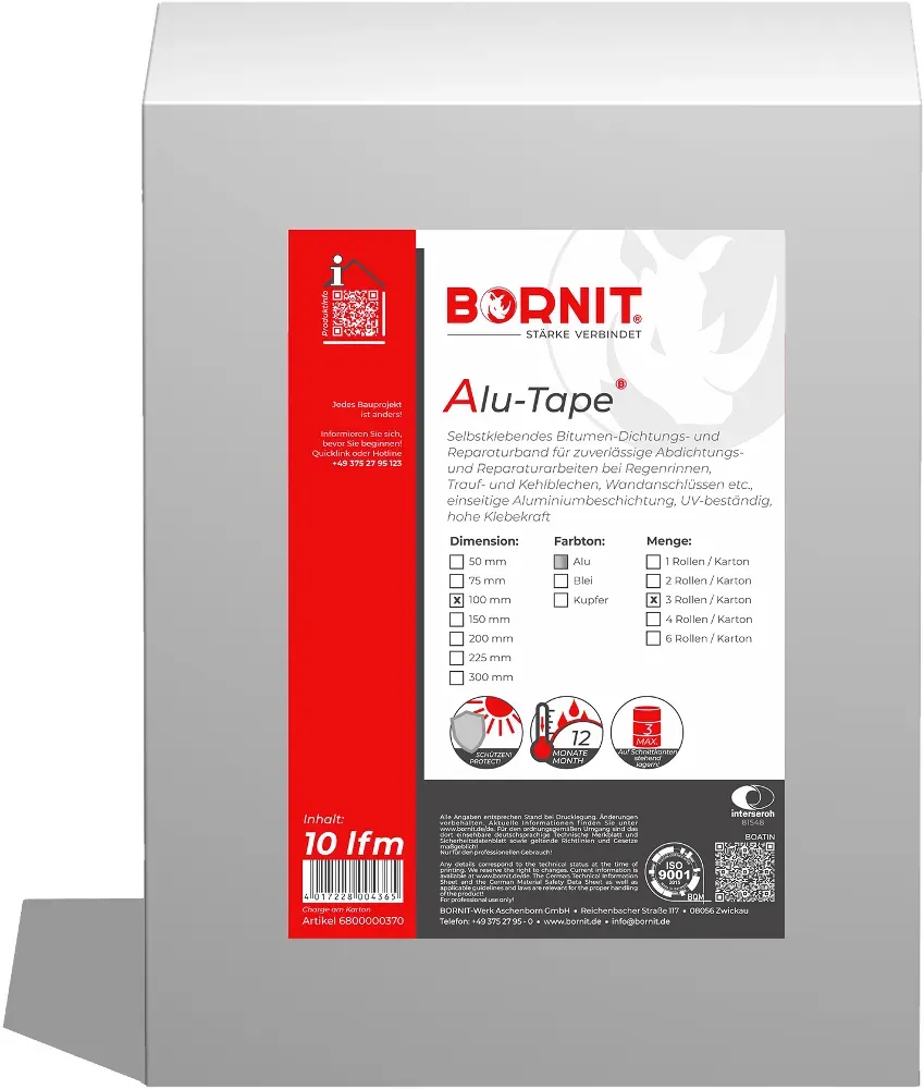 BORNIT® - Alu-Tape | alufarben | 100mm x 10m